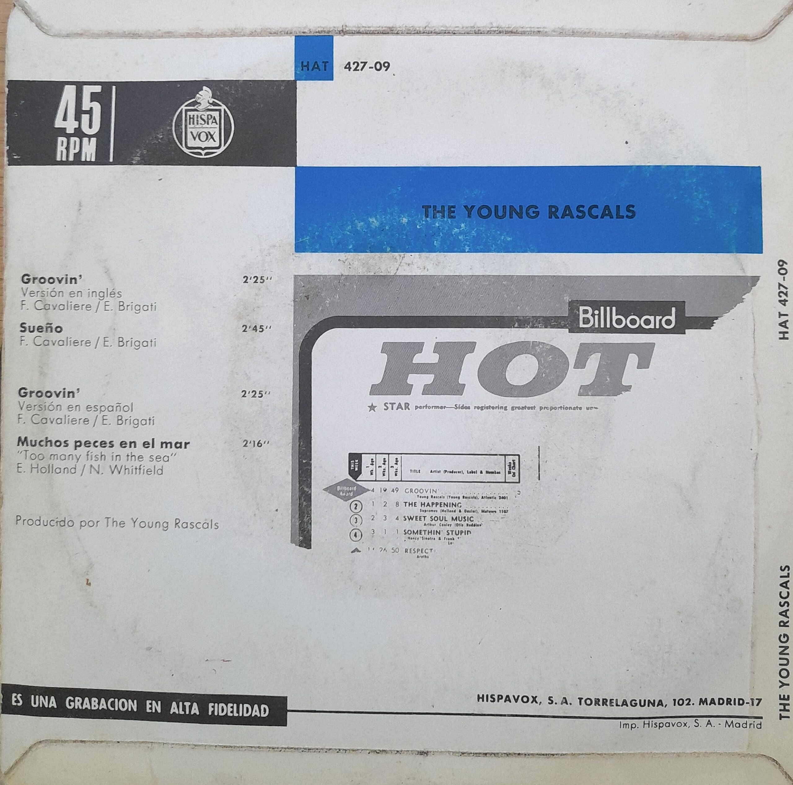 The Young Rascals, Groovin. 7" EP - Imagen 2