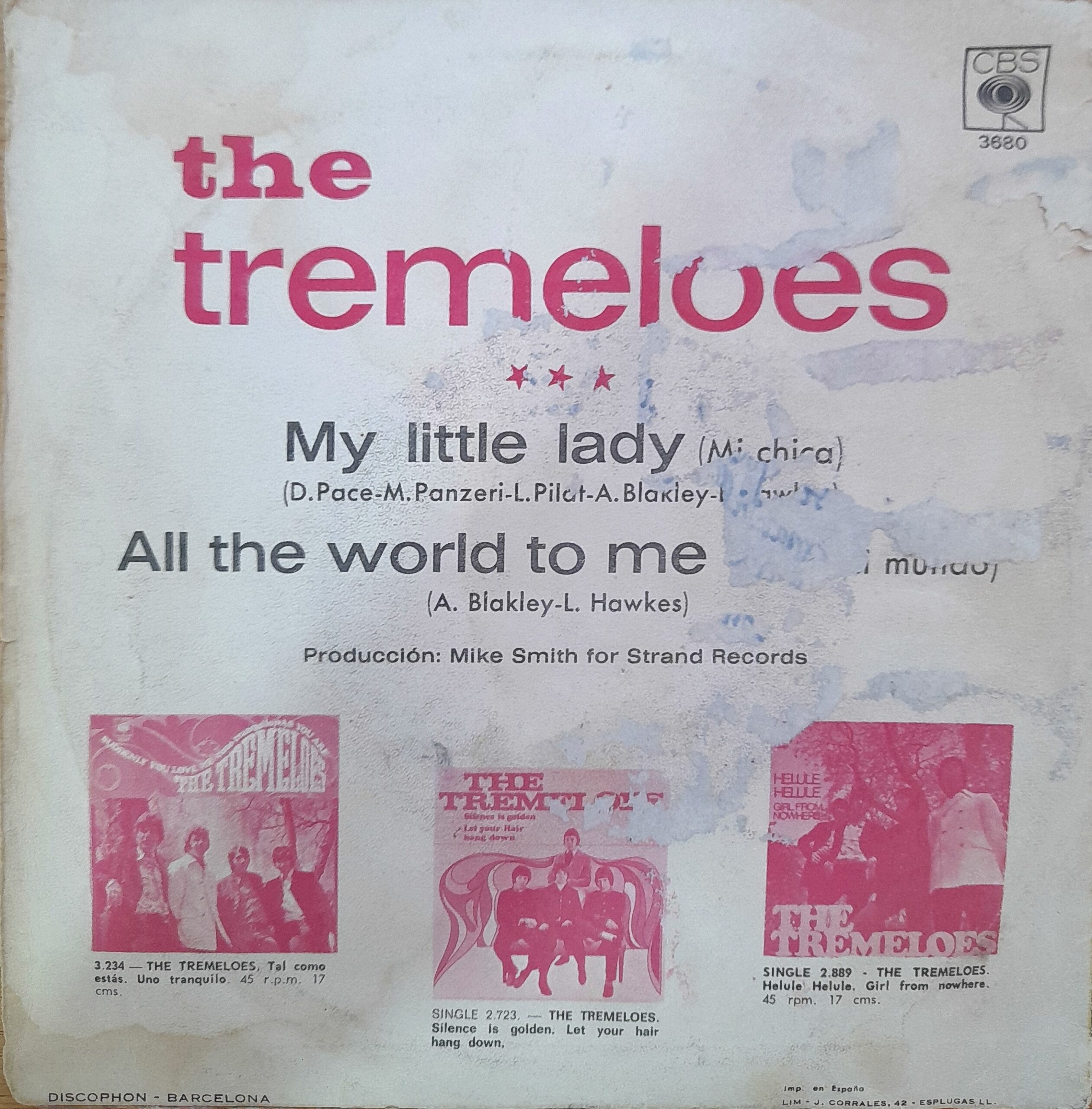 The Tremeloes - My Little Lady / All The World To Me