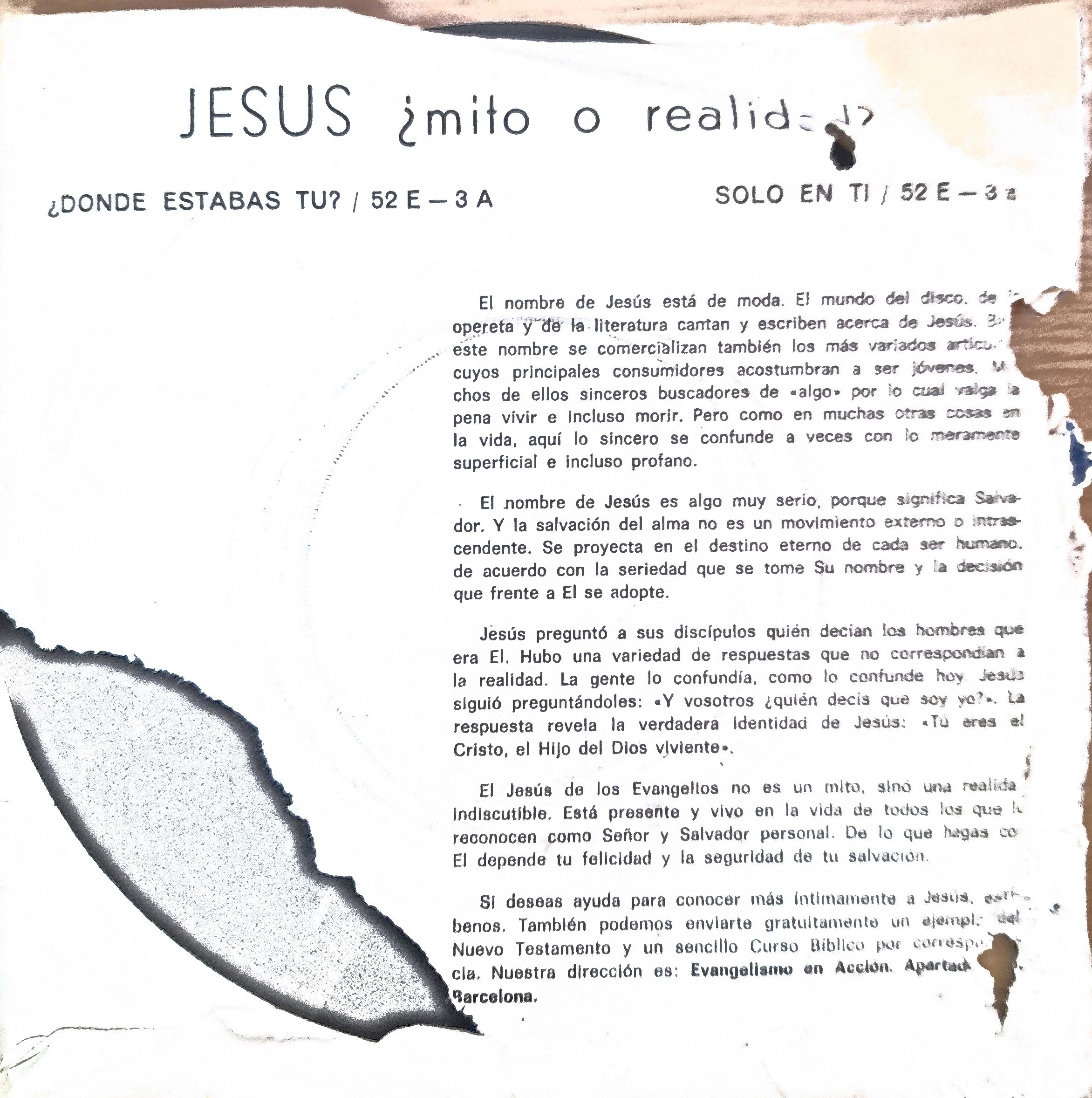 Jesús: "¿Mito o Realidad?". 7" EP - Imagen 2