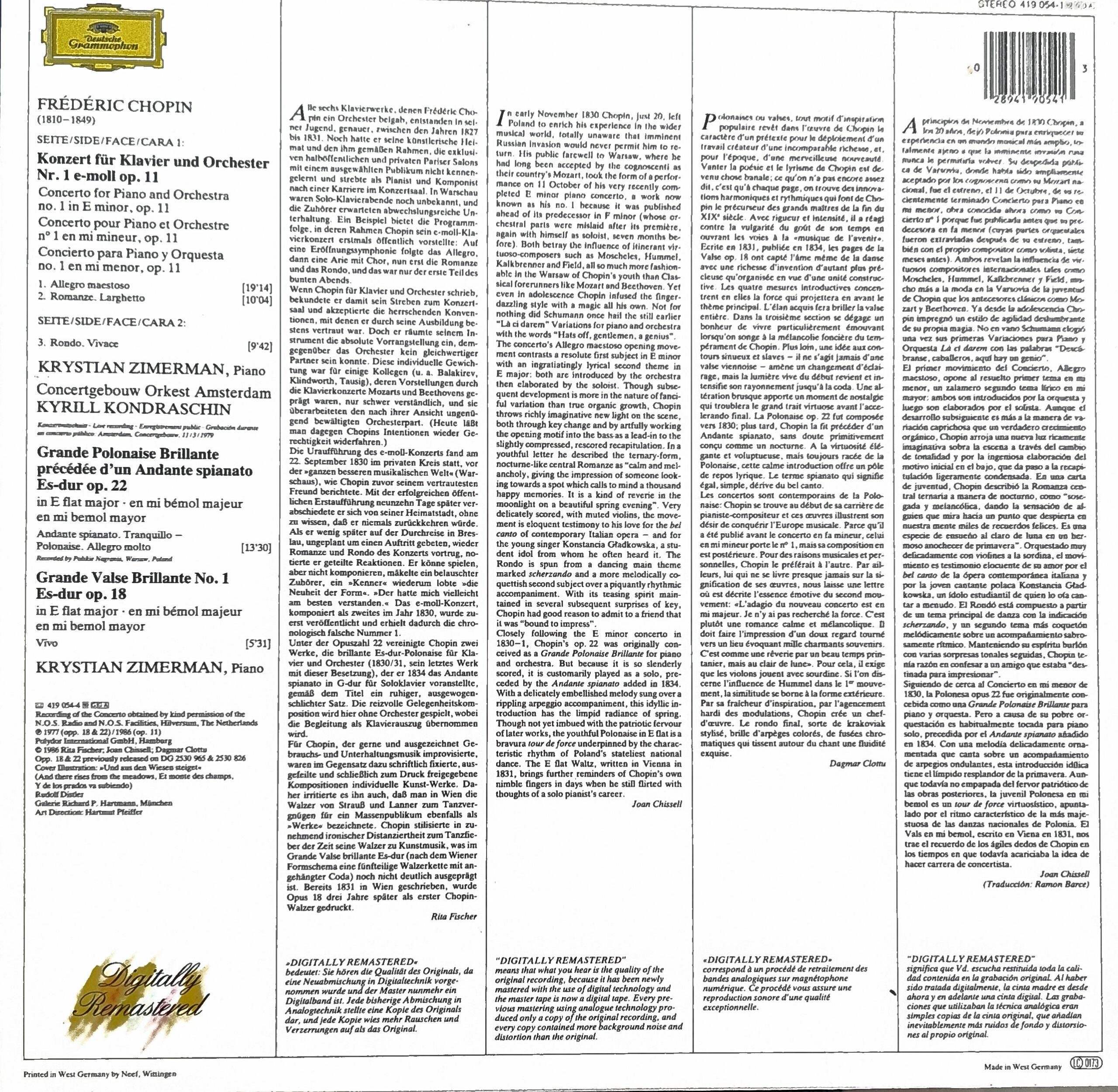 Piano Concerto No.1. 12" LP - Imagen 2