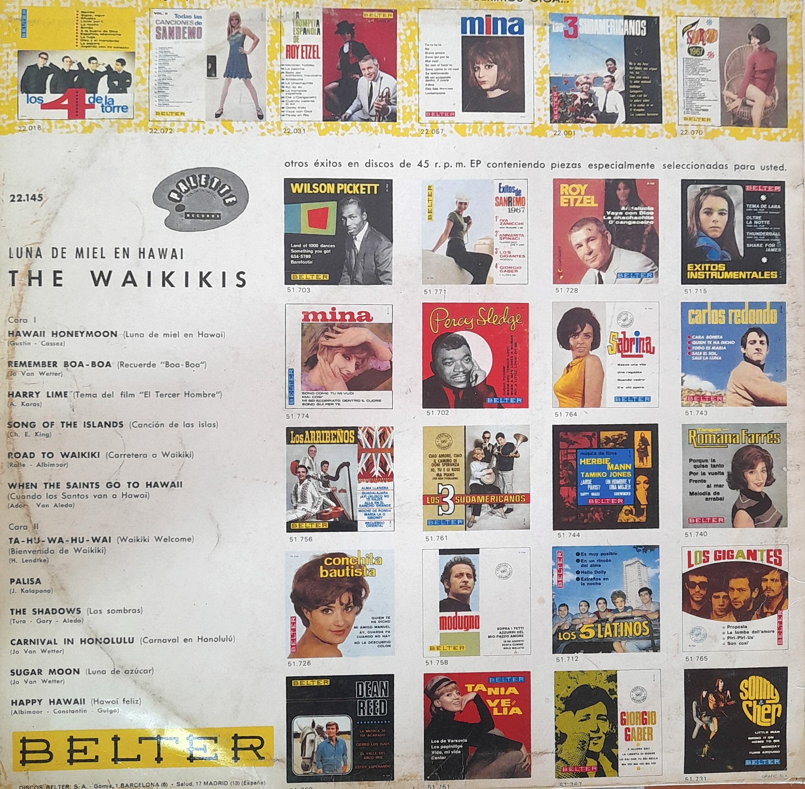 Luna de Miel en Hawái. 12" LP - Imagen 2